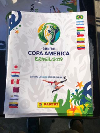 Panini Copa America 2019 Brasil 50 PACKS 250 Stickers,  Empty Album USA EDITION 2