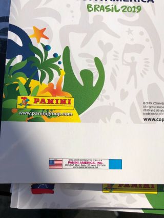 Panini Copa America 2019 Brasil 50 PACKS 250 Stickers,  Empty Album USA EDITION 3
