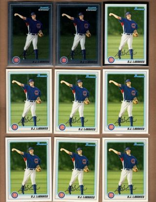 D.  J.  Lemahieu - Cubs / Yankees - 2010 Bowman & Bowman Chrome - (9) Rookie Cards