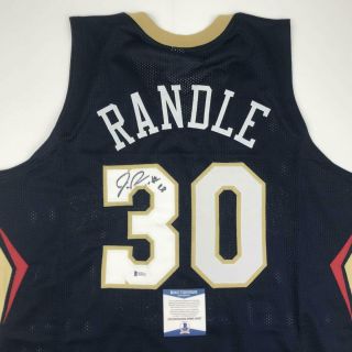 Autographed/signed Julius Randle Orleans Blue Basketball Jersey Beckett