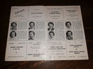 AAGPBL 1950 Peoria Redwings 22 page Program Player Roster - RARE 4
