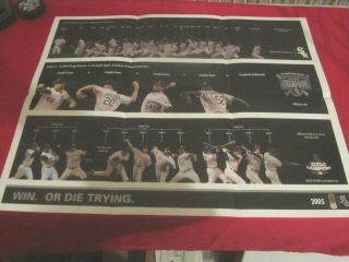 Chicago White Sox 2005 World Series Win Or Die Trying Poster Dye,  Crede