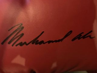 Muhammed Ali Signed Everlast Red Boxing Glove Steiner