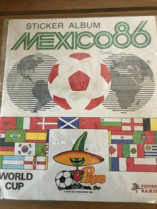 Panini Mexico 1986 World Cup Sticker Album Over 75 Filled