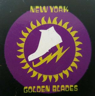1973 - 74 WHA YORK GOLDEN BLADES BILTRITE GAME PUCK STAMPED MADE IN CANADA 2