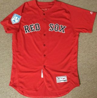 Boston Red Sox Game Worn/used Team Issued St Red Alt Jersey 10 Price