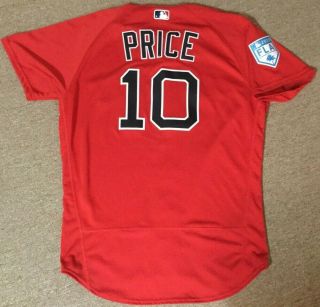 Boston Red Sox Game worn/used team issued ST Red Alt jersey 10 PRICE 5
