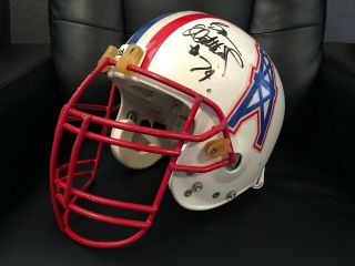 74 Bruce Mathews Houston Oilers Game Signed Helmet From The 1994 Season