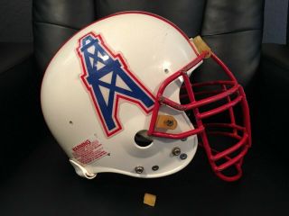 74 Bruce Mathews Houston Oilers Game Signed Helmet from the 1994 Season 3