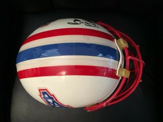 74 Bruce Mathews Houston Oilers Game Signed Helmet from the 1994 Season 7