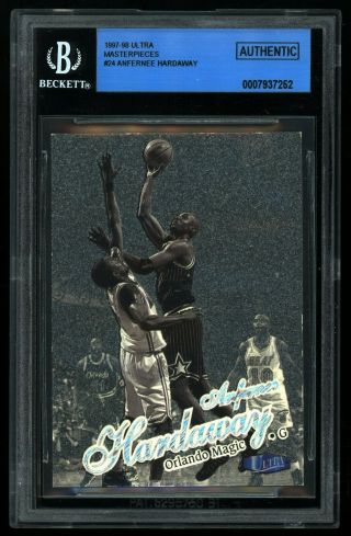 1997 - 98 Ultra Masterpieces Anfernee Penny Hardaway Bgs Authentic 1/1