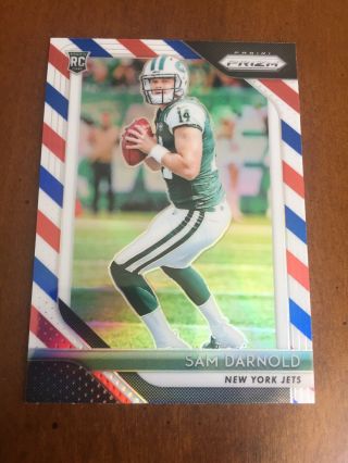 Sam Darnold 2018 Prizm Red White And Blue Rookie Non Auto Jets