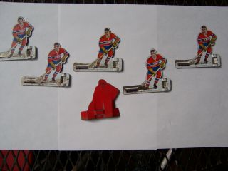 Set of 6 players - Montreal Canadians - for the 1960 ' s game Hockey Night In Canada 2