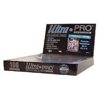 1000 Ultra Pro Platinum 1 - Pocket Pages 8 1/2 X 11 Sheets Protectors