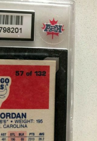 1986 Fleer 57 Michael Jordan RC Rookie KSA 9 PSA BGS 9
