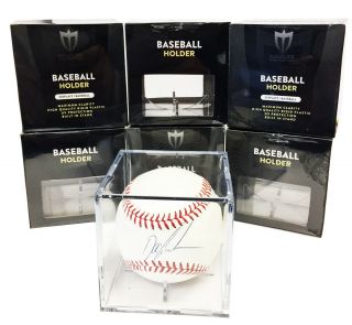 6 Max Pro Baseball Display Case Cubes 98 Archival Uv Protection And Cradle