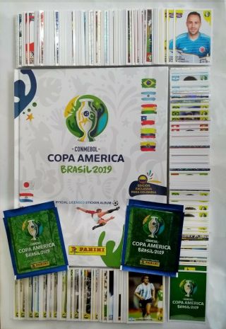 Copa America 2019 Hard Cover Album,  Complete Stickers Set Panini