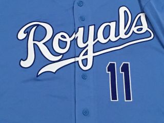 BUCHHOLZ sz 44 11 2018 Kansas City Royals Game Jersey Issued blue 50 yrs patch 4