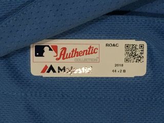 BUCHHOLZ sz 44 11 2018 Kansas City Royals Game Jersey Issued blue 50 yrs patch 7