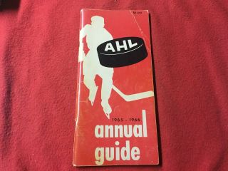 1965 - 66 Ahl Annual Hockey Media Guide