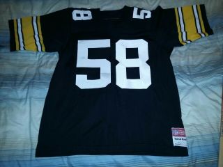 Jack Lambert 58 Pittsburgh Steelers Authentic Sand - Knit Football Jersey Large