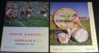 1962 Nebraska Cornhuskers Vintage Football Program EX - Complete Set of 6 2