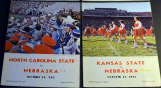 1962 Nebraska Cornhuskers Vintage Football Program EX - Complete Set of 6 3