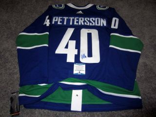 Elias Pettersson Vancouver Canucks Signed Adidas Pro Jersey W/ Bas 52