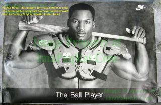 NITF Factory Nike Poster Bo Jackson THE BALL PLAYER 1st Print w/ LABEL 2