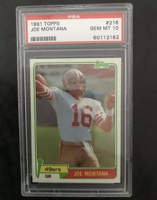 1981 Topps Joe Montana Rookie Psa 10☘️ (pop 104,  And Only 1 Owner) 