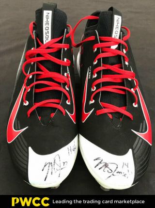 2014 Mike Trout Game - Nike Flywire Autographed Cleats Auto,  Loa (pwcc)
