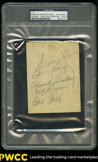 Frank Sinatra George Arus Mason Signed Autographed Cut Auto Psa/dna Auth (pwcc)