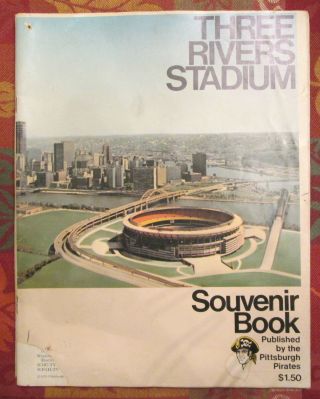 Vintage Program & Ticket Stub Opening Day Three Rivers Stadium Pirates Bucs