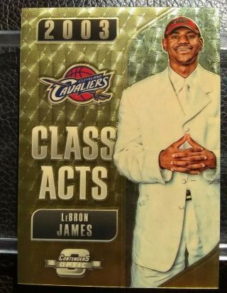 2018 - 19 Contenders Optic Class Acts Lebron James Gold Vinyl 1/1 
