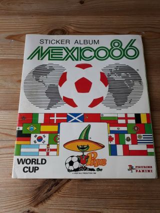Mexico 86 World Cup Panini Sticker Album (90 Complete),  In