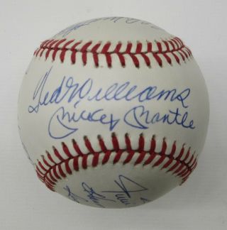 Mickey Mantle / Ted Williams,  9 Signed / Autographed 500 Home Run Baseball Jsa