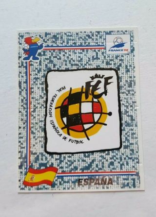 Panini World Cup France 98 Sticker - Rare Spain Badge 229 - Pop - Up Version 1998