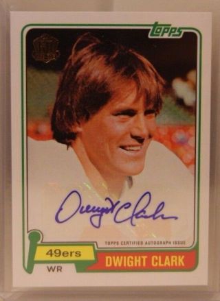 Dwight Clark 2015 Topps 60th Anniversary Rc Reprint Retired Auto Rookie 49ers