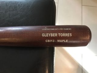 Wow Gleyber Torres Game 2016 Cooperstown Bat Psa/dna Auth Yankees