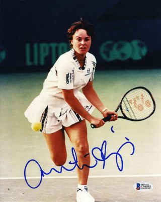 Martina Hingis Tennis Signed Autographed 8x10 Photo Beckett Bas