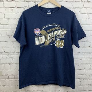 Men’s 2013 Notre Dame College Football National Championship T - Shirt Bcs Large