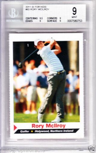 Rory Mcilroy 2011 Sports Illustrated For Kids Si Golf Rookie Card Rc Bgs 9