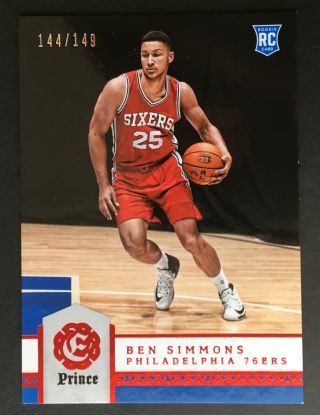 2016 Panini Excalibur Prince/149 134 Ben Simmons Philadelphia 76ers Rookie Card