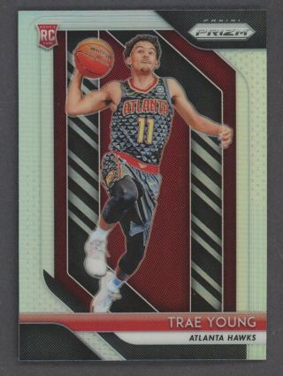 2018 - 19 Panini Prizm Silver 78 Trae Young Hawks Rc Rookie Auto