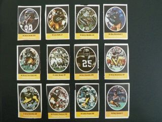1972 Sunoco Football Stamps Pittsburgh Steelers Complete Set All 24