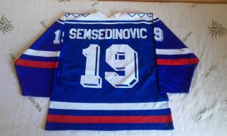 Yugoslavia IIHF Ice Hockey Tackla Jersey From The 80s GAME WORN Jugoslavija 2
