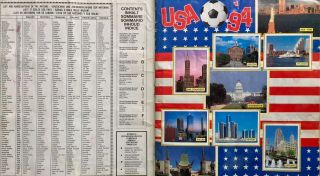 Panini 1994 USA World Cup Album 100 Complete - VG/VG (G) 2