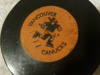 RARE Vancouver Canucks whl art ross tyer - converse official game hockey puck 2