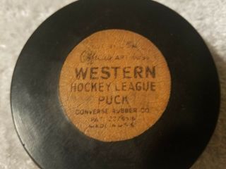 RARE Vancouver Canucks whl art ross tyer - converse official game hockey puck 4