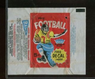 1960 Fleer Football Five Cent Wax Pack Wrapper - Rams Pennant